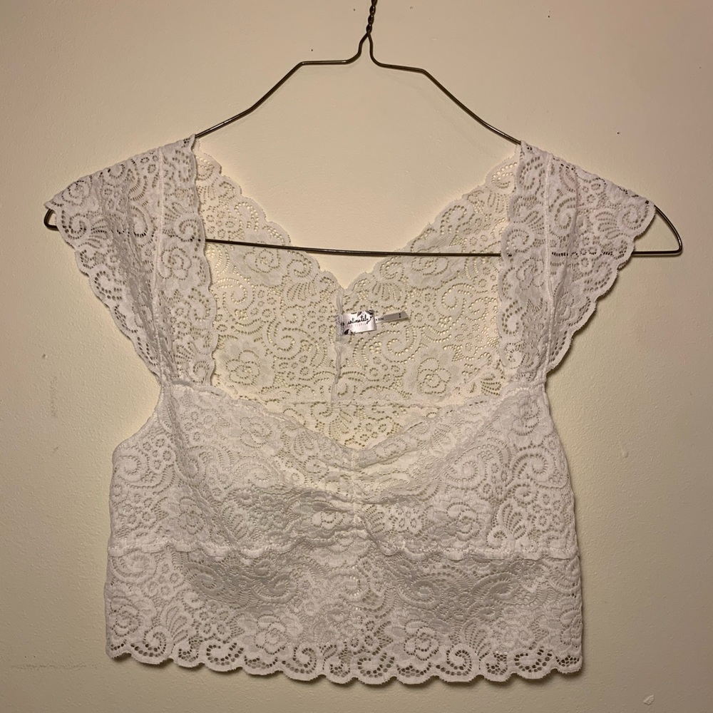 Free people white lace top